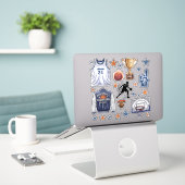 Stickers de basket-ball (Ordinateur portable sur le bureau)