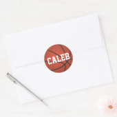 Stickers de basket-ball de nom personnel (Enveloppe)