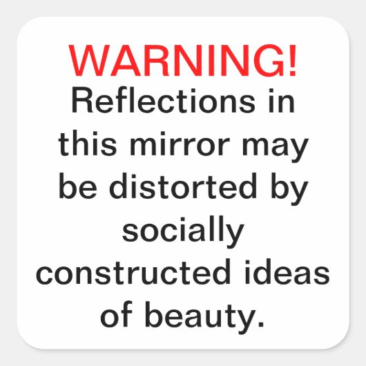 Stickers De Beauté Construite Socialement (Devant)