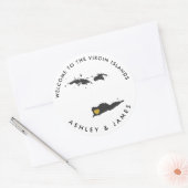 Stickers de bienvenue Mariage des Îles Vierges, Fa (Enveloppe)