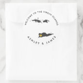 Stickers de bienvenue Mariage des Îles Vierges, Fa (Sac)