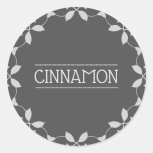Stickers de bocaux à épices de cannelle