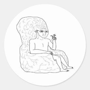 stickers de bois Big Brain