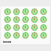 Stickers de bordure Coeur au monogramme (Feuille)