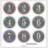 Stickers de bosse mensuelle de grossesse (Feuille)