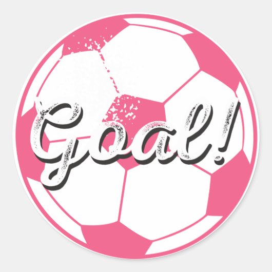 Stickers de but de balle de football - rose (Devant)