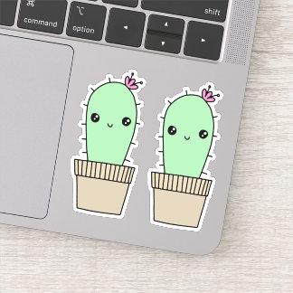 stickers de cactus style kawaii Cute