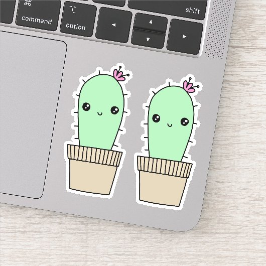 stickers de cactus style kawaii Cute (Détail)