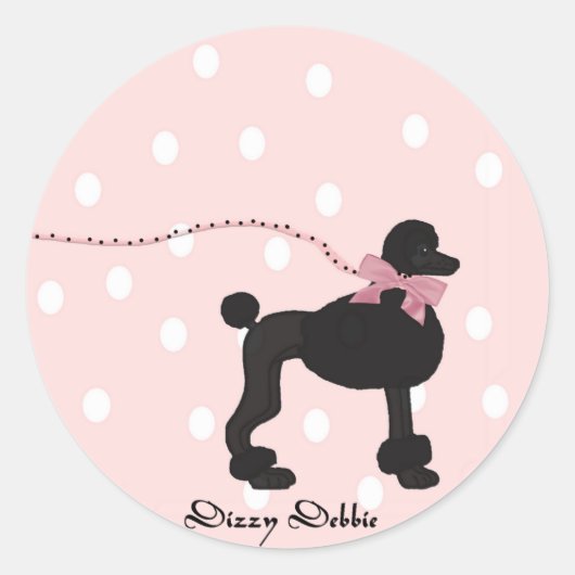 Stickers de caniche (Devant)