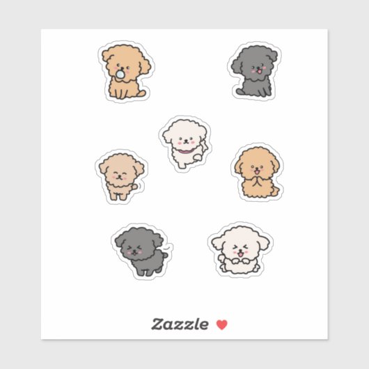 stickers de canicules mignons (Feuille)