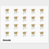 Stickers de capuchon vert et or, Classe (Feuille)