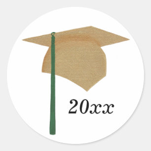 Stickers de capuchon vert et or, Classe