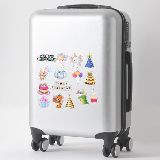 Stickers de célébration Anniversaire de enfant cou (Sur valise)