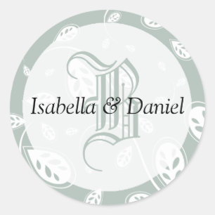 Stickers de chambre de mariée Monogramme Mariage