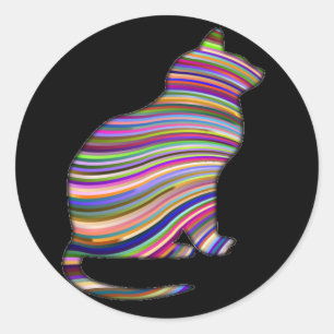 stickers de chat arc-en-ciel