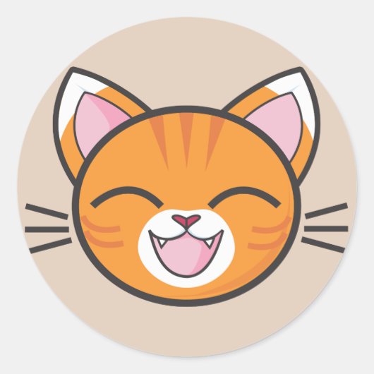 stickers de chat heureux (Devant)