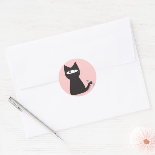Stickers de chat Ninja (Enveloppe)
