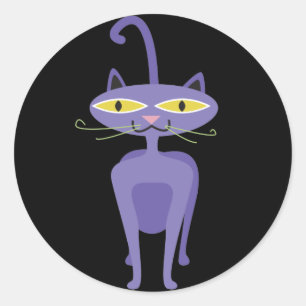 stickers de chat violet