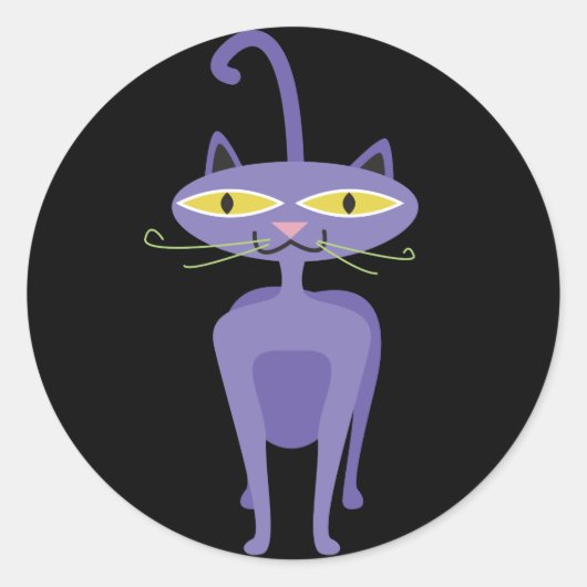 stickers de chat violet (Devant)