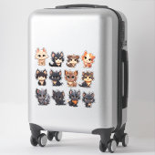Stickers de chats adorables (Sur valise)