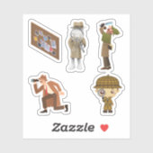 Stickers de chercheur privé (Feuille)