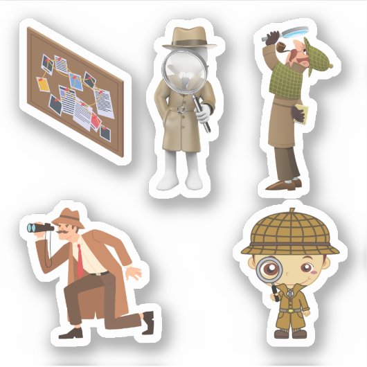 Stickers de chercheur privé (Devant)