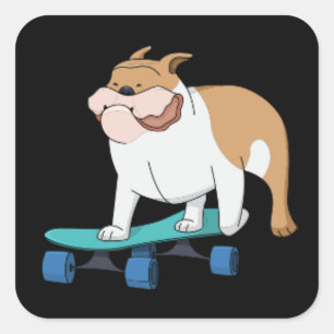 STICKERS DE CHIENS DE SKATEBOARDS
