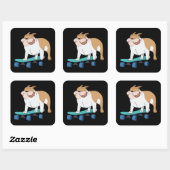 STICKERS DE CHIENS DE SKATEBOARDS (Feuille)