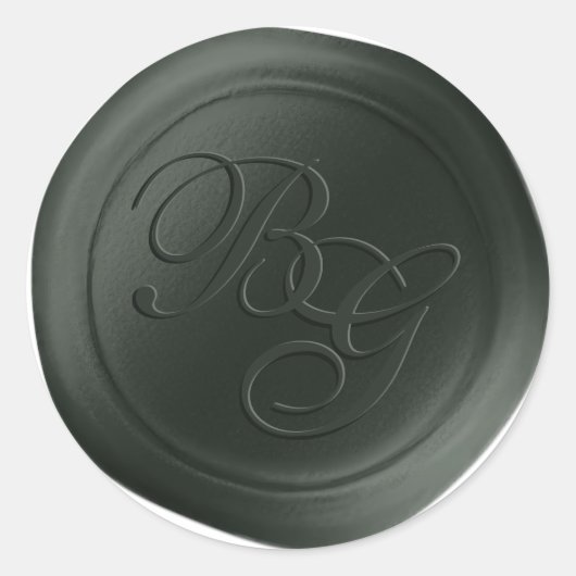Stickers de cire à double monogramme de chasse (Devant)