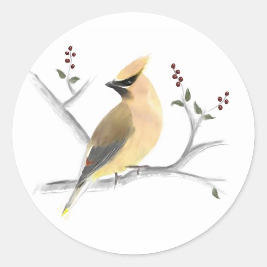 Stickers de cire de cèdre d'aquarelle (Devant)