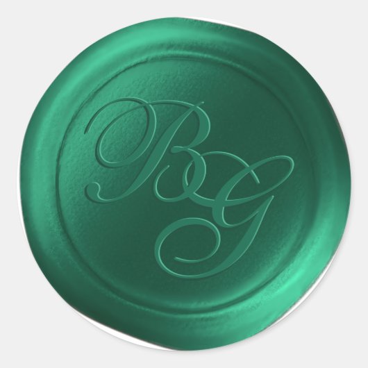 Stickers de cire Jungle Vert Double Monogramme (Devant)