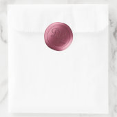Stickers de cire Monogram Mauve 2 lettres Monogram (Sac)