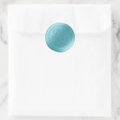 Stickers de cire Monogramme bleu île 2 (Sac)
