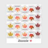 Stickers de classement feuille d'érable coloré (Feuille)