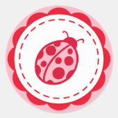 Stickers de coccinelle rose et rouge (Devant)