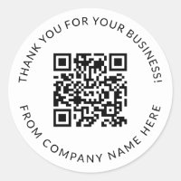 Stickers de code Qr de Merci professionnel simple