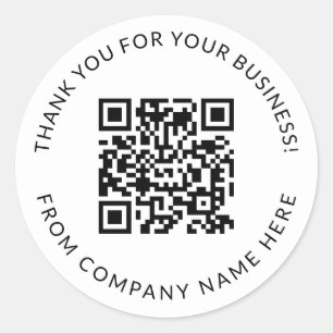 Stickers de code Qr de Merci professionnel simple