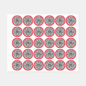 Stickers de code QR personnalisables pour les comm (Feuille)