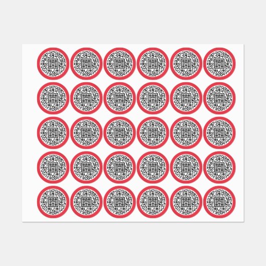 Stickers de code QR personnalisables pour les comm (Feuille)