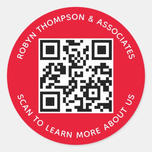 Stickers de code QR Red Business Custom Company Ro (Devant)