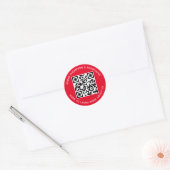 Stickers de code QR Red Business Custom Company Ro (Enveloppe)