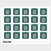 Stickers de code QR vert Carré de logo professionn (Feuille)