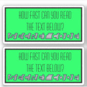 Stickers de code secret (Devant)