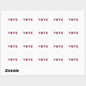 Stickers de conception de lettres bloc VOTE (Feuille)