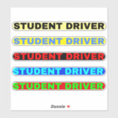 Stickers de conducteur étudiant (texte de conducte (Feuille)