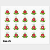 Stickers de confiture à fraises (Feuille)