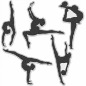 Stickers de contour de gymnastique rythmique (Devant)