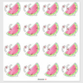 stickers de contour de pastèque de Ladybug (Feuille)
