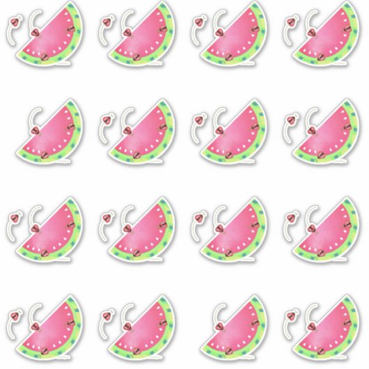 stickers de contour de pastèque de Ladybug (Devant)