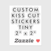 STICKERS DE COUPE KISS Personnalisés 2"x2" (Feuille)